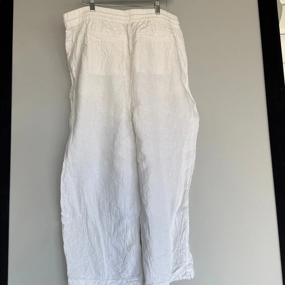 Athleta women’s 100% linen size 18 White‎ Joggers